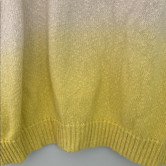 Madewell Cream and Soft Yellow Ombre Knit Style #AM300 Cropped Top Size S - Picture 5 of 16
